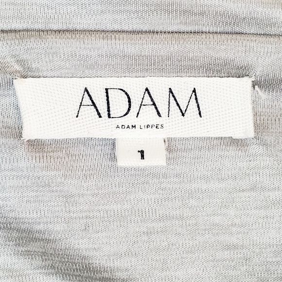 ADAM Adam Lippes Silver Full Zip Jacket Lightweight Athletic Gym Casual Top SZ 1 - Picture 3 of 9